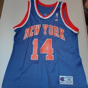 Champion Anthony Mason New York Knicks NBA Basketball Jersey Adult Medium 40